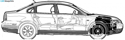 2003 Volkswagen Passat GLX Sedan blueprint