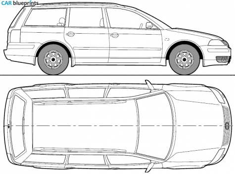 2001 Volkswagen Passat V (Mk5/B5.5) Variant Wagon blueprint