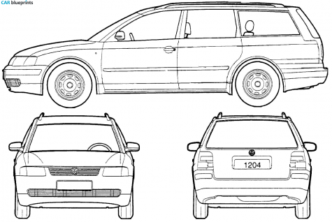 2000 Volkswagen Passat V (Mk5/B5) Variant Wagon blueprint