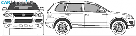 2009 Volkswagen Touareg SUV blueprint