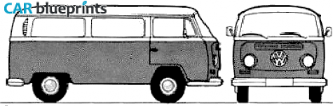 1971 Volkswagen Typ 2A Bus blueprint