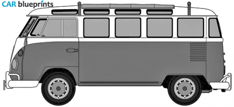 1963 Volkswagen Type 2 Microbus Microvan blueprint