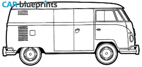 1961 Volkswagen Type 2 Microvan Van blueprint