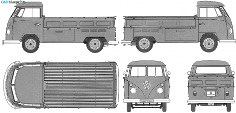 1967 Volkswagen Type 2 Pick-up Truck blueprint