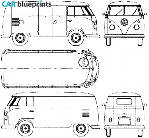 1960 Volkswagen Van Van blueprint