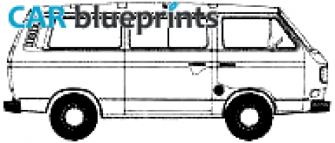 1982 Volkswagen Vanagon T3 Bus blueprint