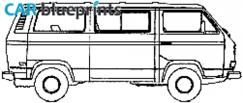 1985 Volkswagen Vanagon T3 Bus blueprint