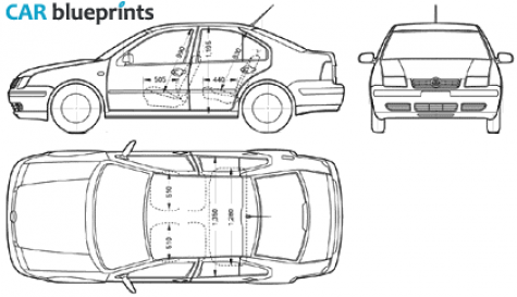 2005 Volkswagen Bora Sedan blueprint