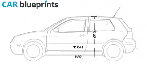 2002 Volkswagen Golf Hatchback blueprint