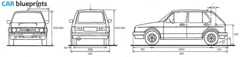 1988 Volkswagen Golf I Hatchback blueprint