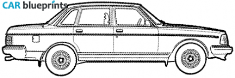 1985 Volvo 240 Sedan blueprint