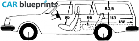 1976 Volvo 245 DL Wagon blueprint