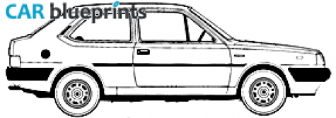 1979 Volvo 343 DL Hatchback blueprint