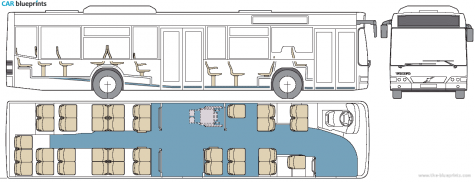 Volvo 7700 Bus blueprint