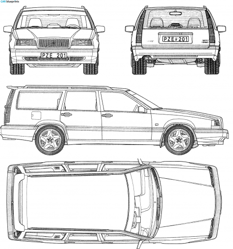 1994 Volvo 850 Estate Wagon blueprint