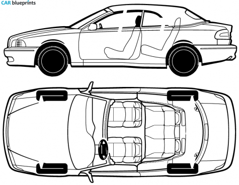 2000 Volvo C70 Sedan blueprint