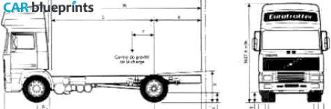 1988 Volvo F10-320 Intercooler Truck blueprint