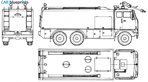 1973 Volvo F89 Fire Truck blueprint