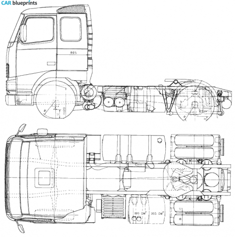 Volvo FH16 Air Ride Truck blueprint