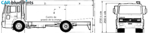 1986 Volvo FL614F 14-17 ton Truck blueprint