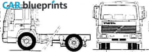 1995 Volvo FL615 4x2 MTT 15t Truck blueprint