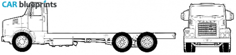 1977 Volvo N12 6x2 Truck blueprint