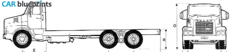 1977 Volvo N12 6x4 Truck blueprint