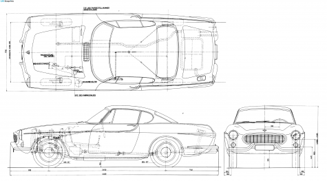 1961 Volvo P1800 Coupe blueprint