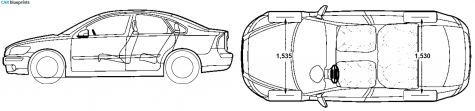 2006 Volvo S40 Sedan blueprint