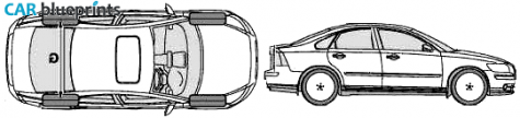 2008 Volvo S40 Sedan blueprint