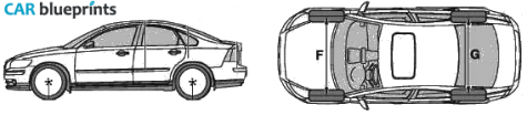 2008 Volvo S40 Sedan blueprint