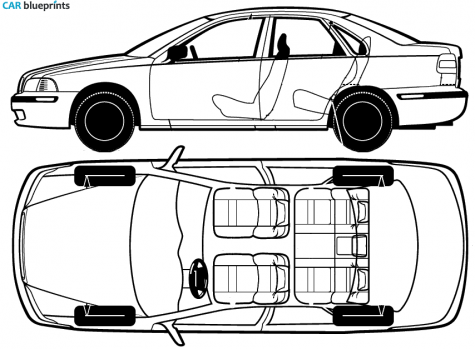 2005 Volvo S40 Sedan blueprint