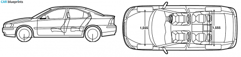 2006 Volvo S60 Sedan blueprint