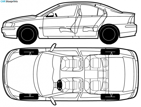 2006 Volvo S60 Sedan blueprint