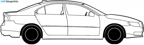 2007 Volvo S80 Sedan blueprint