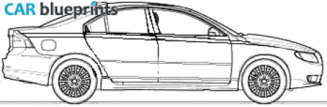 2009 Volvo S80 Sedan blueprint