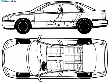 2004 Volvo S80 Sedan blueprint