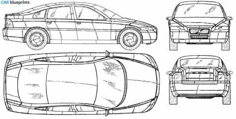 2006 Volvo S90 Sedan blueprint