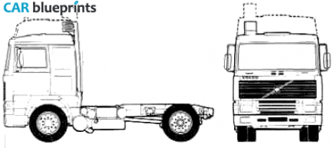 1988 Volvo TF10-320 Intercooler Truck blueprint