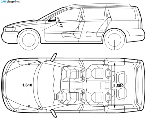 2006 Volvo XC70 Wagon blueprint