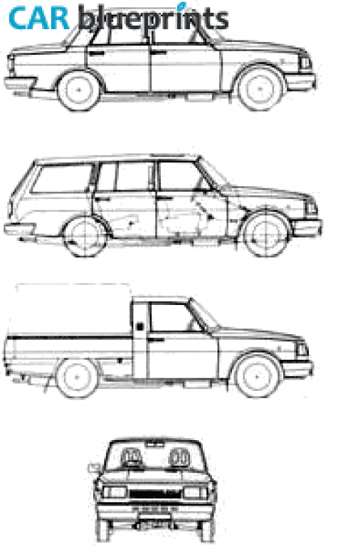 1985 Wartburg 13 Sedan blueprint