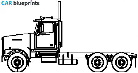 2005 Western Star 4900FA Truck blueprint