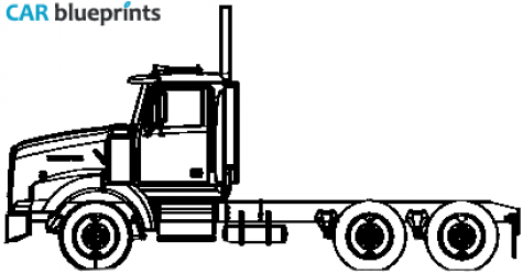 2005 Western Star 4900SA Truck blueprint