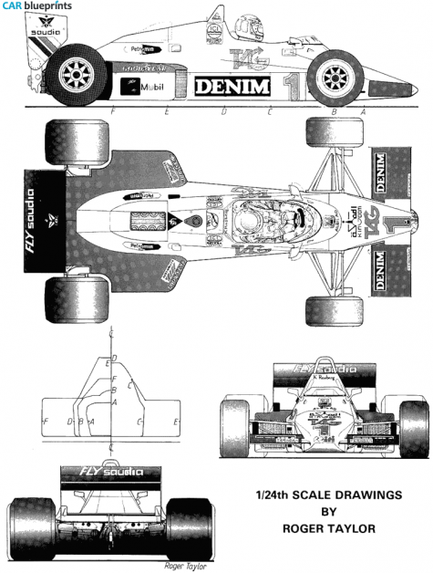 1983 Williams FW08C Ford OW blueprint