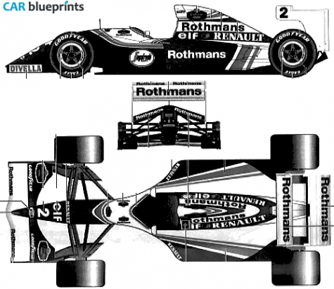 1994 Williams FW16 F1 GP OW blueprint