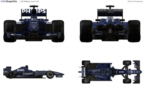 2009 Williams Toyota FW31 OW blueprint