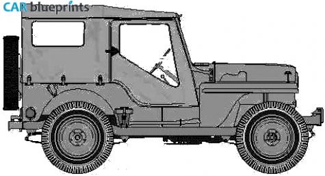 1944 Willys Jeep CJ SUV blueprint