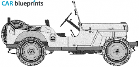 1945 Willys Jeep CJ-2A Cabriolet blueprint