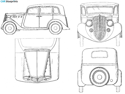 1935 Willys Overland Sedan blueprint