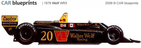 1978 Wolf WR5 F1 OW blueprint